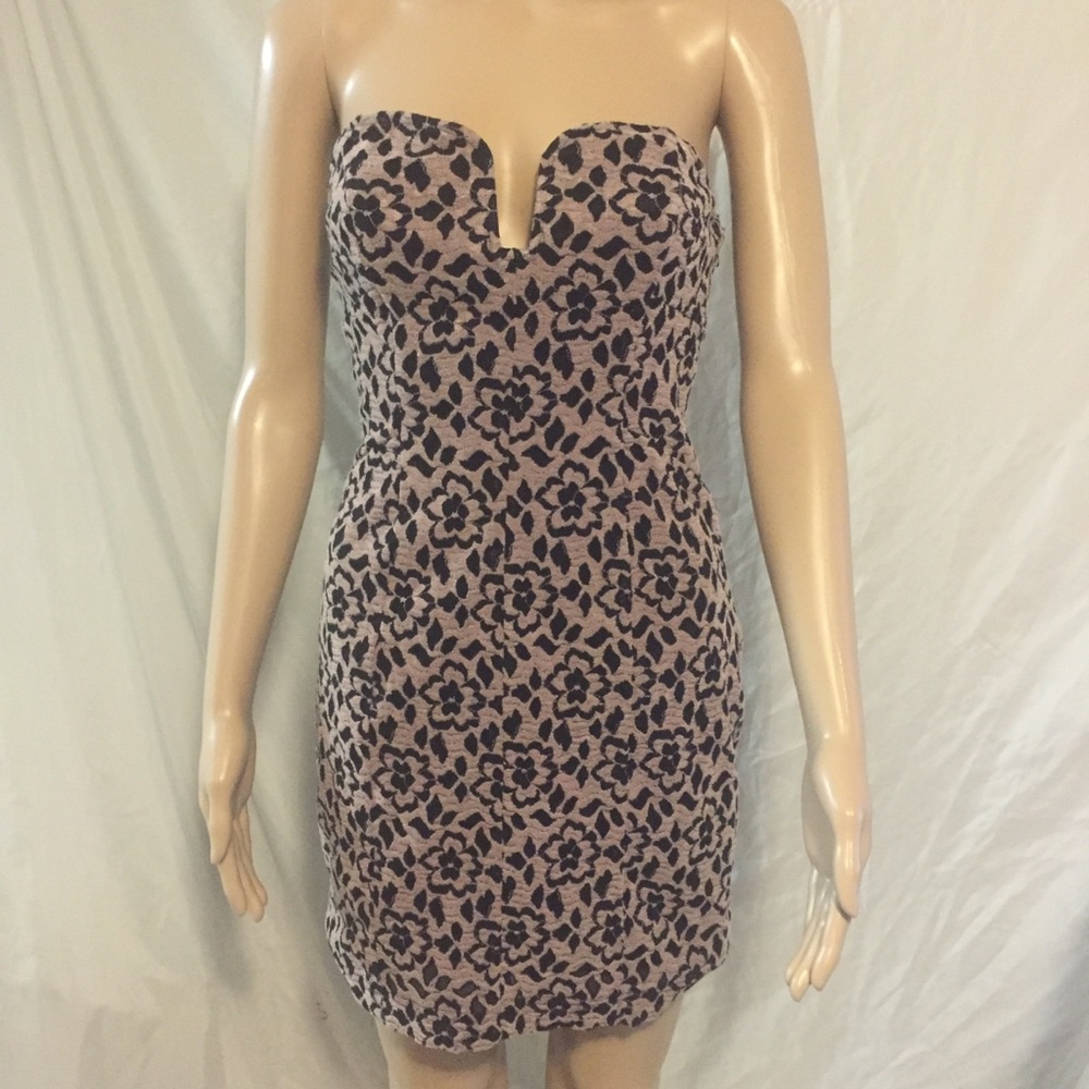 Silence and Noise 4 Strapless Dress Floral